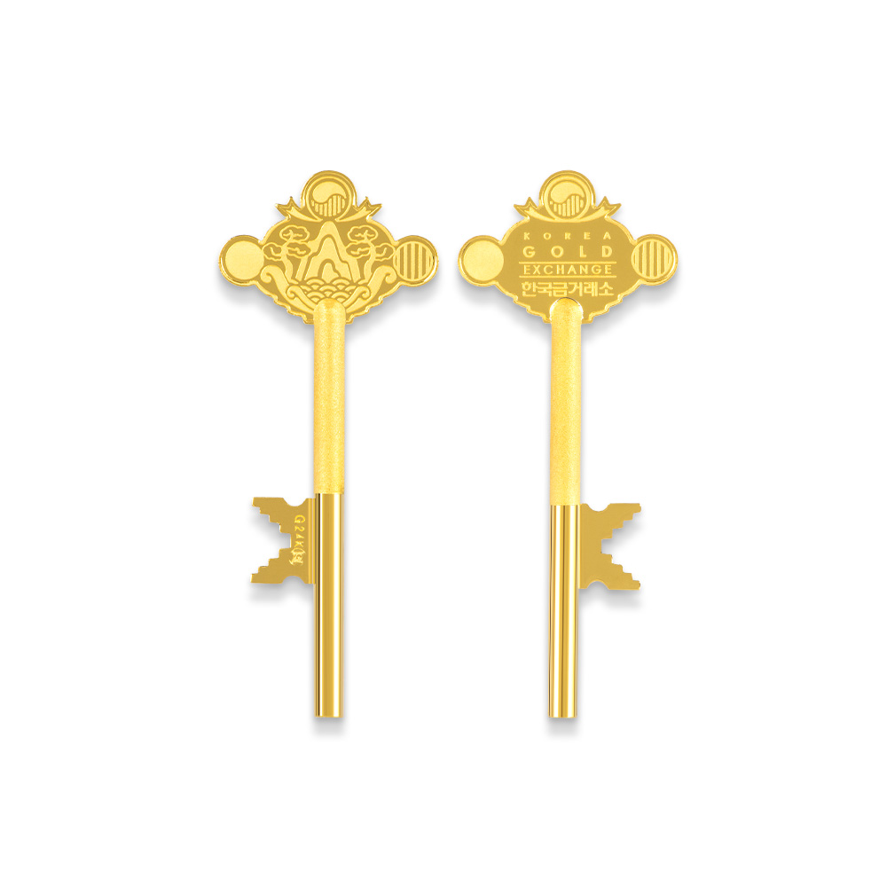 일월오봉도 순금열쇠 상패우드케이스 7.5g