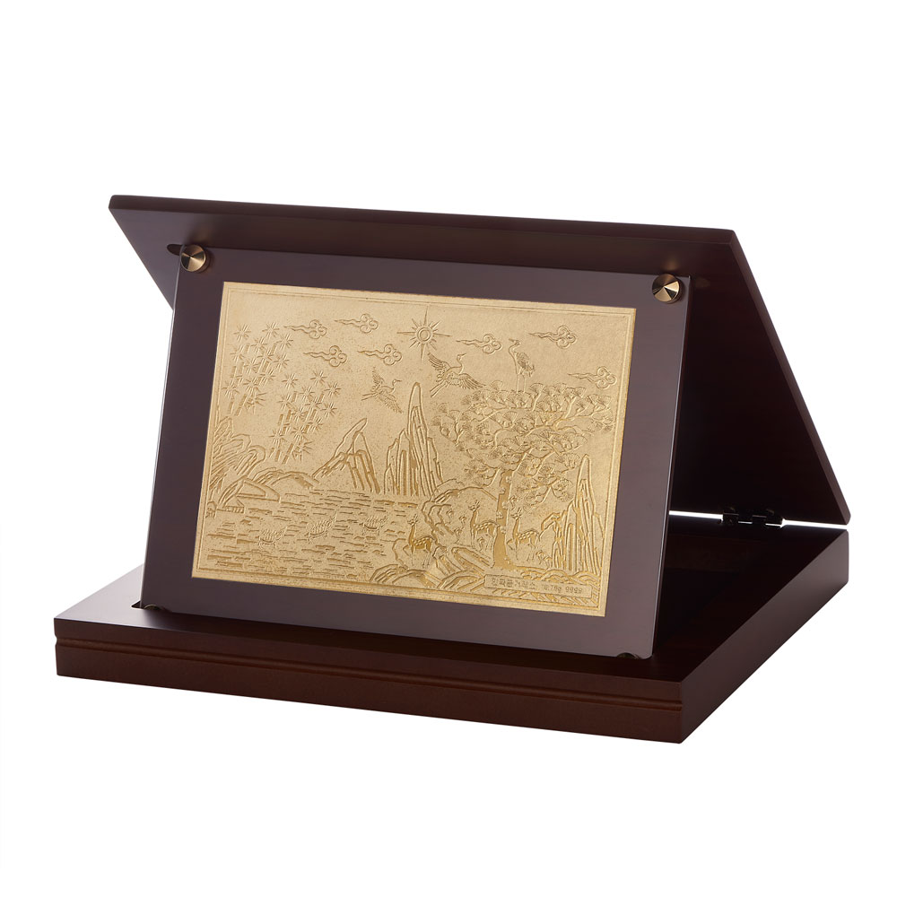 순금 십장생 상패우드케이스 18.75g(999.9‰)
